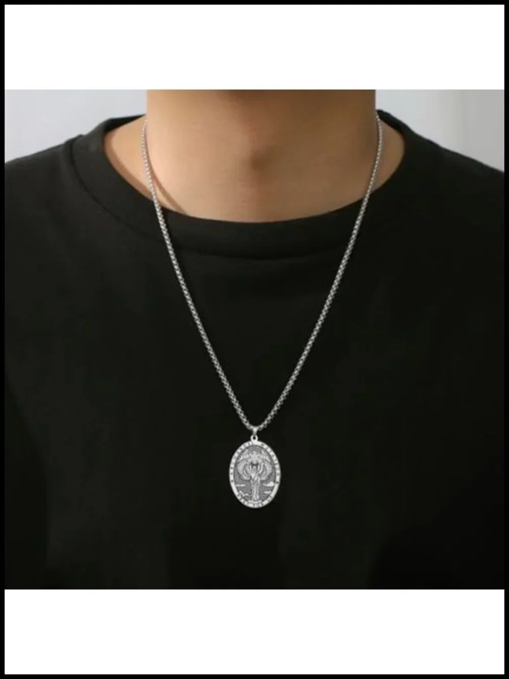 Metatron Cube Necklace Stainless Steel Archangel Pendant Geometric Religious